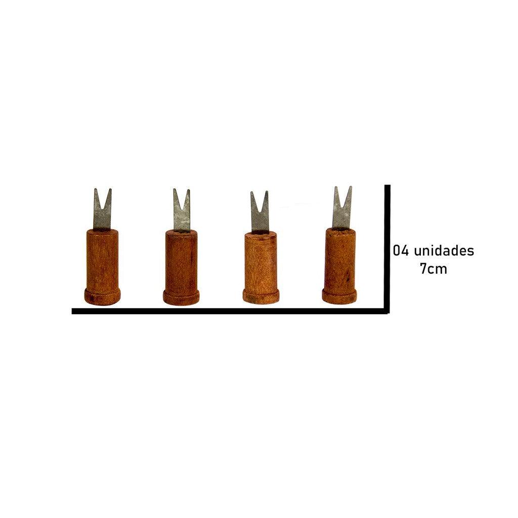 Kit Churrasco Premium 10 Peças com Cabo de Madeira