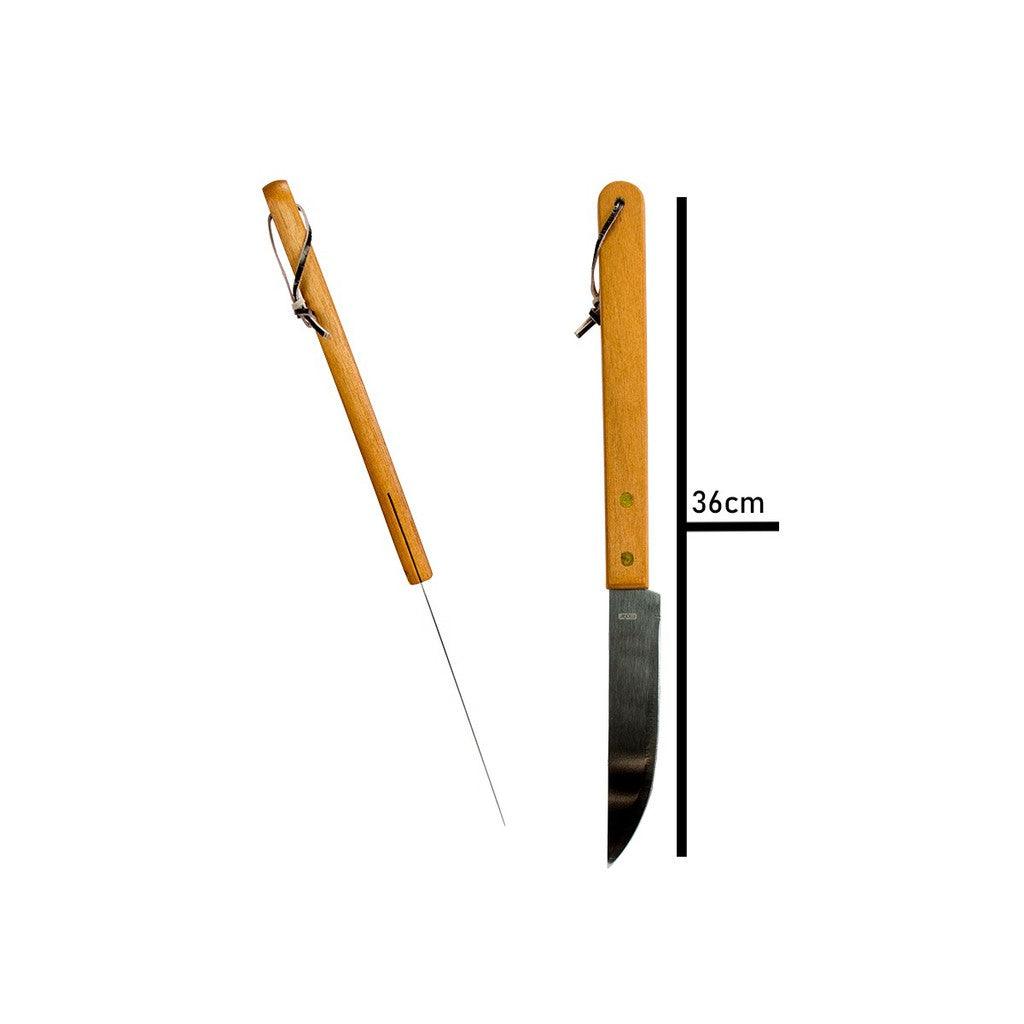Kit Churrasco Premium 10 Peças com Cabo de Madeira