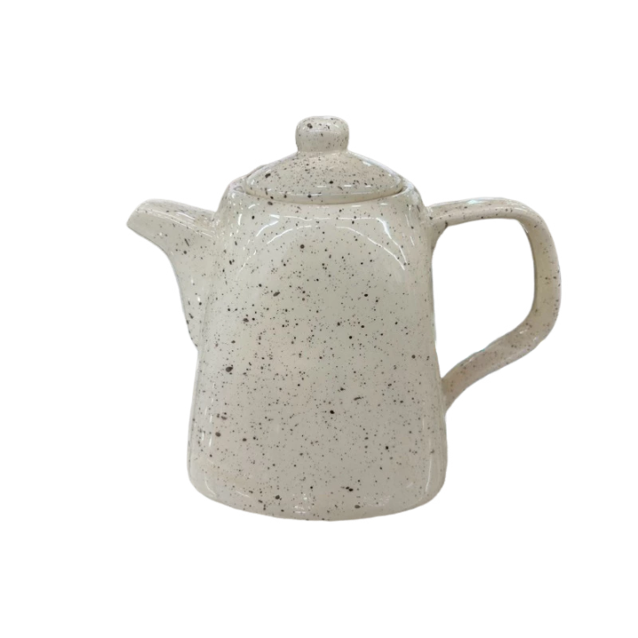 Bule de Chá em Cerâmica Pintado à Mão Chapiscado – 1,5L