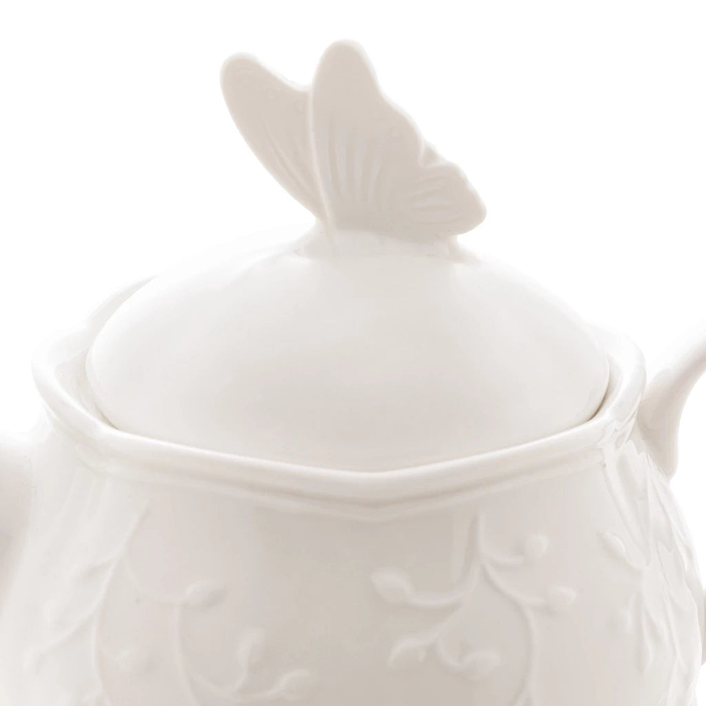 Chaleira Borboleta com Caneca de Porcelana 450ml