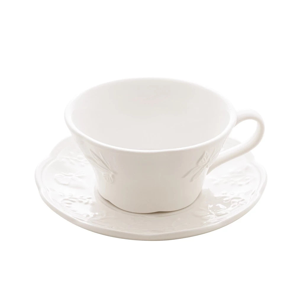 Chaleira Borboleta com Caneca de Porcelana 450ml