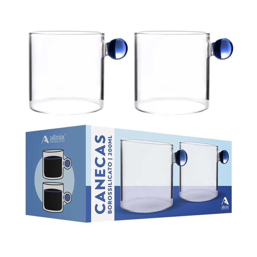 Conjunto 2 Canecas Âmbar 200ml com Design Exclusivo