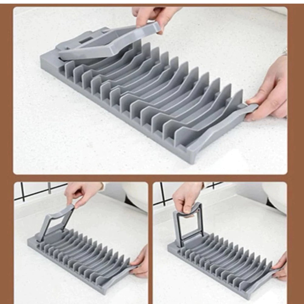Escorredor Compacto para Pratos e Talheres – Organize sua Pia com Estilo