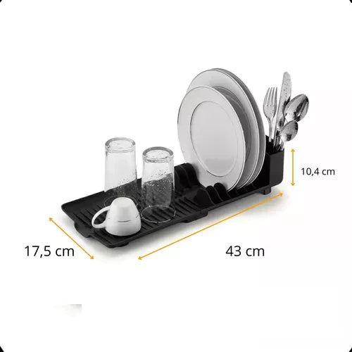 Escorredor Flat para Pia com Bica - Organizador Compacto de Cozinha