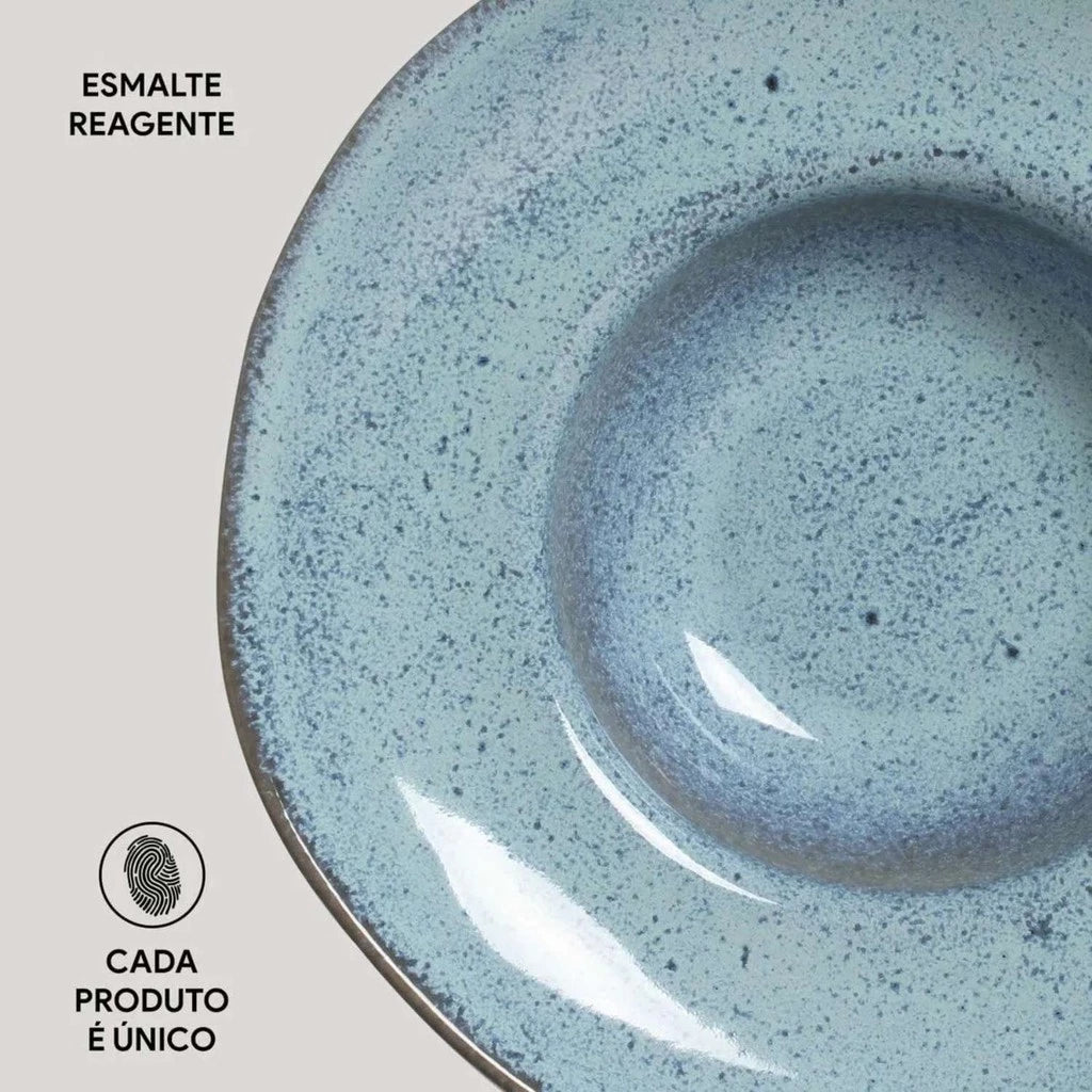 Kit 4 Pratos Para Massa e Risoto Breeze 450ML Porto Brasil Elegante