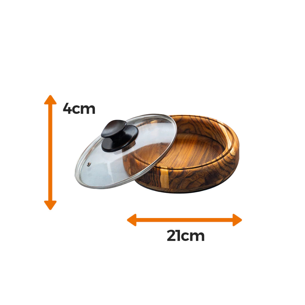 Kit Gamelas com Tampa Madeira Nobre