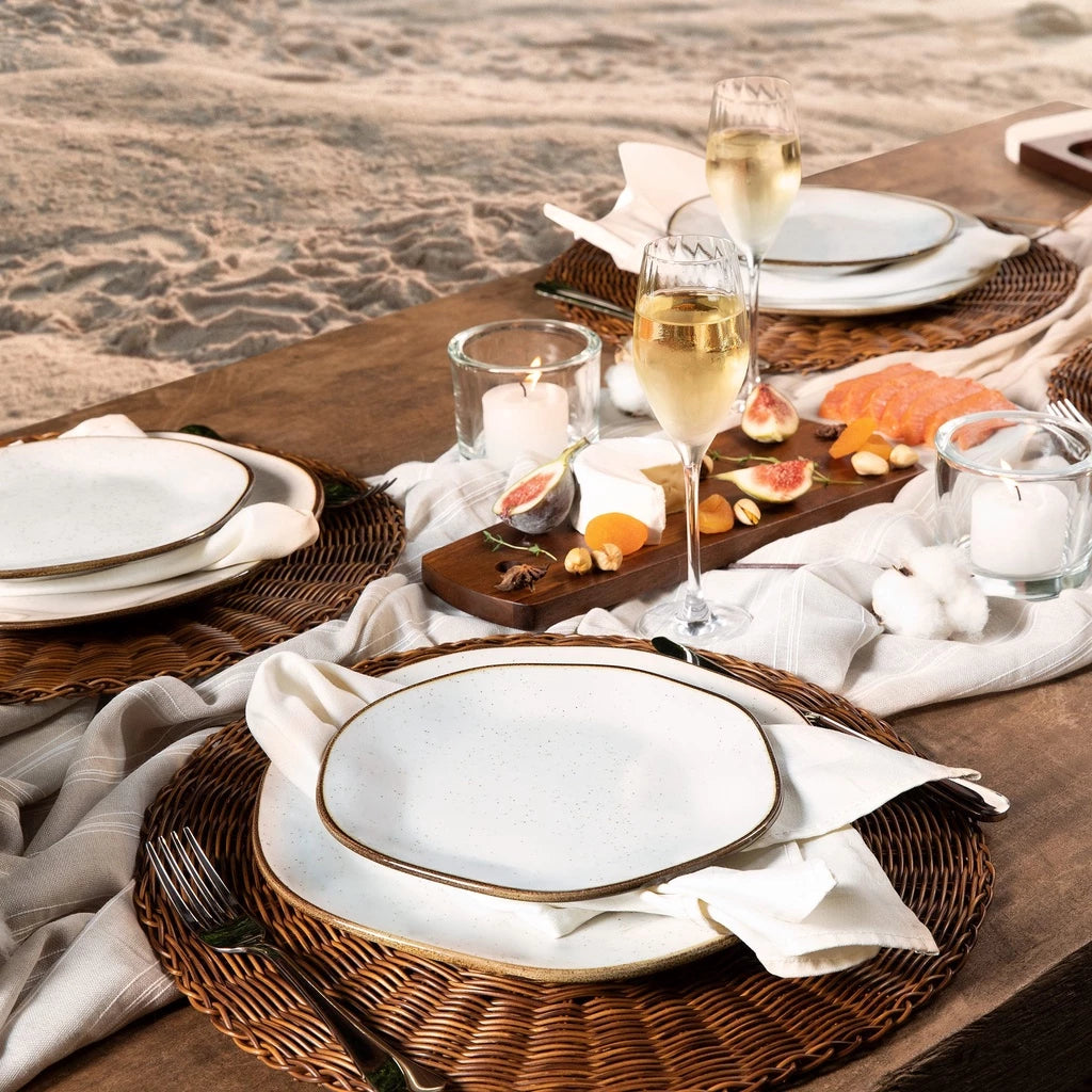 Kit 6 Pratos Fundos Ryo Maresia 22,5cm Oxford Porcelanas