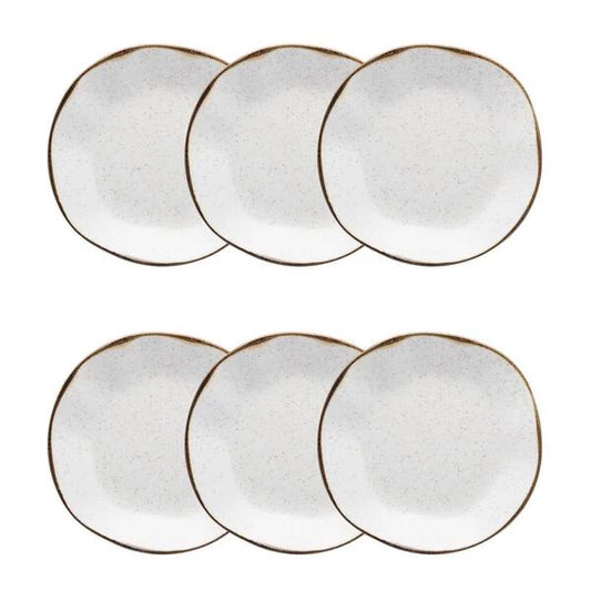 Kit 6 Pratos Fundos Ryo Maresia 22,5cm Oxford Porcelanas