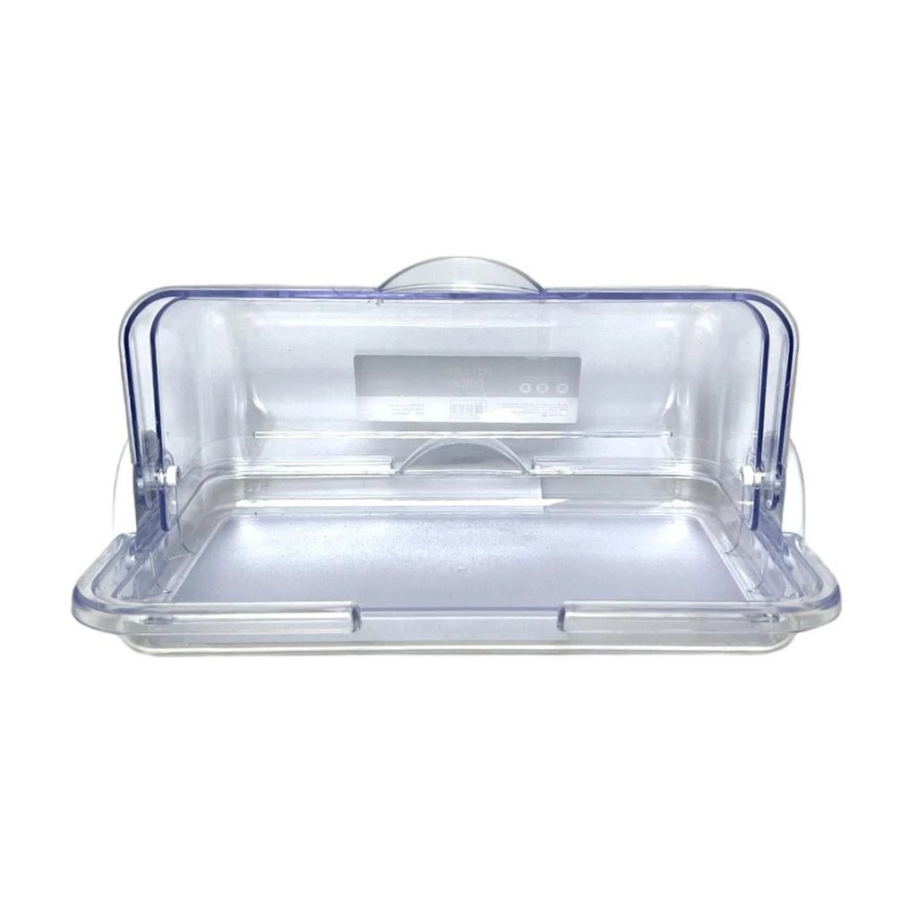 Organizador Porta Pão Cristal com Tampa Articulável 30x20cm