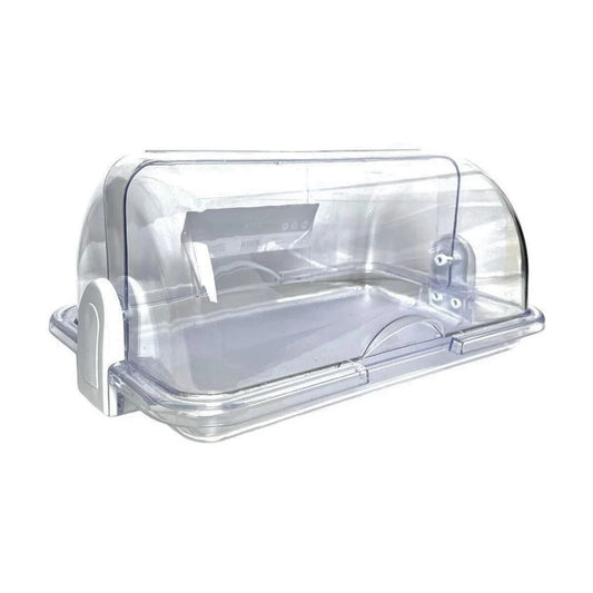 Organizador Porta Pão Cristal com Tampa Articulável 30x20cm