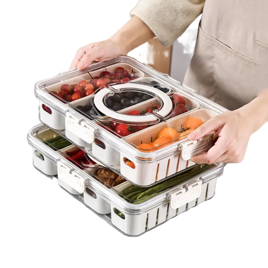 Organizador de Geladeira Hermético para Alimentos com Escorredor