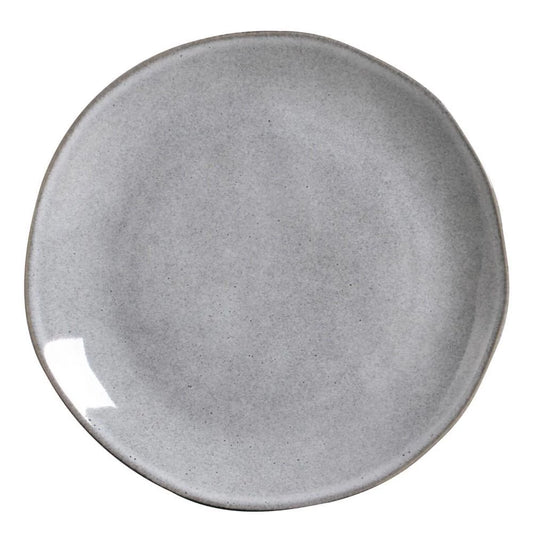 Pratos Rasos Concreto Preto Porto Brasil - Jogo com 6 Peças Elegantes