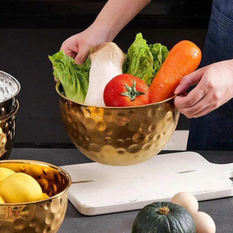Saladeira, Fruteira e Tigela Gold - Linha Gold - Mega Lar Brasil
