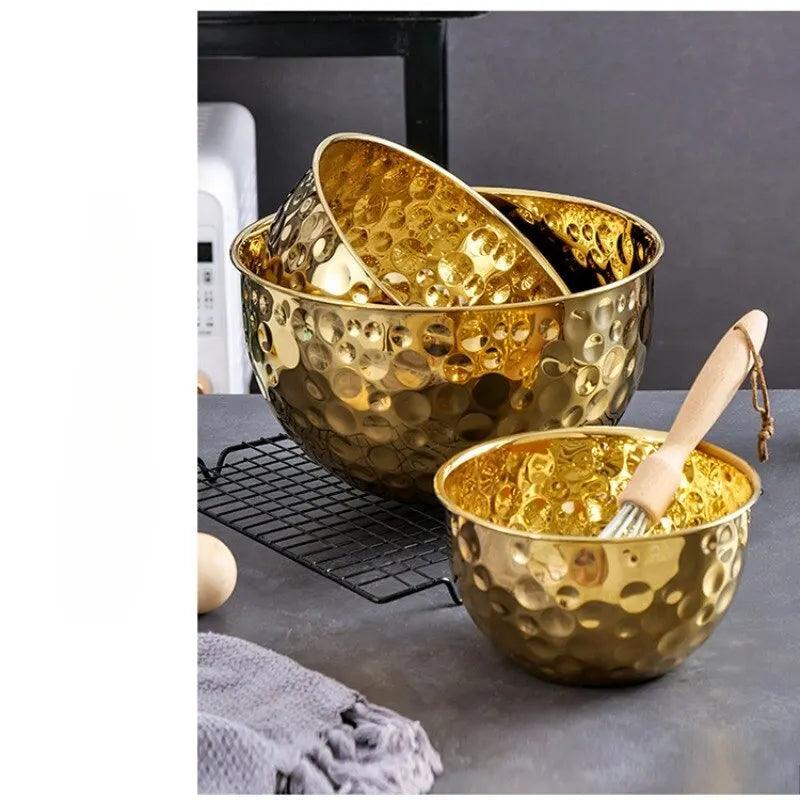 Saladeira, Fruteira e Tigela Gold - Linha Gold - Mega Lar Brasil