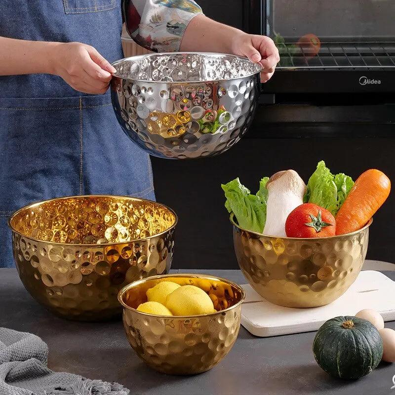 Saladeira, Fruteira e Tigela Gold - Linha Gold - Mega Lar Brasil