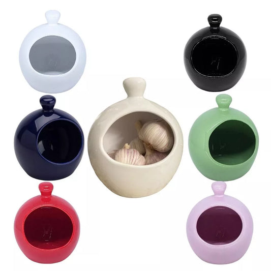 Suporte Moderno para Alho Cerâmica