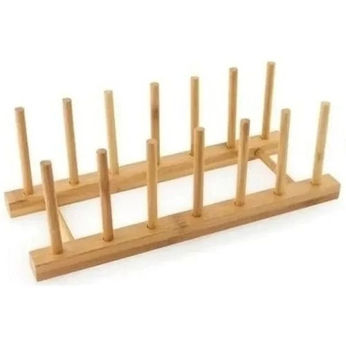 Suporte Multiuso de Bambu para Organização de Pratos e Tábuas