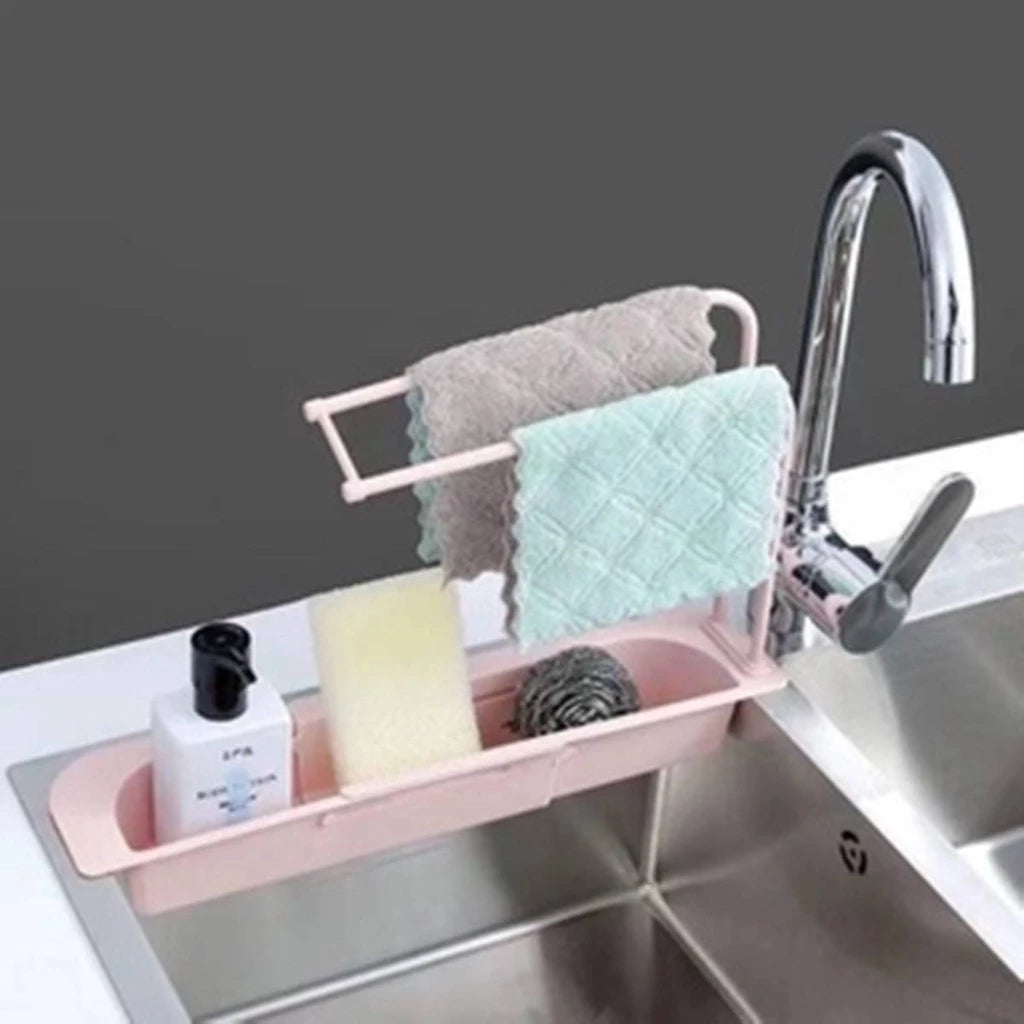 Suporte Organizador para Pia de Cozinha – Ajustável e Compacto