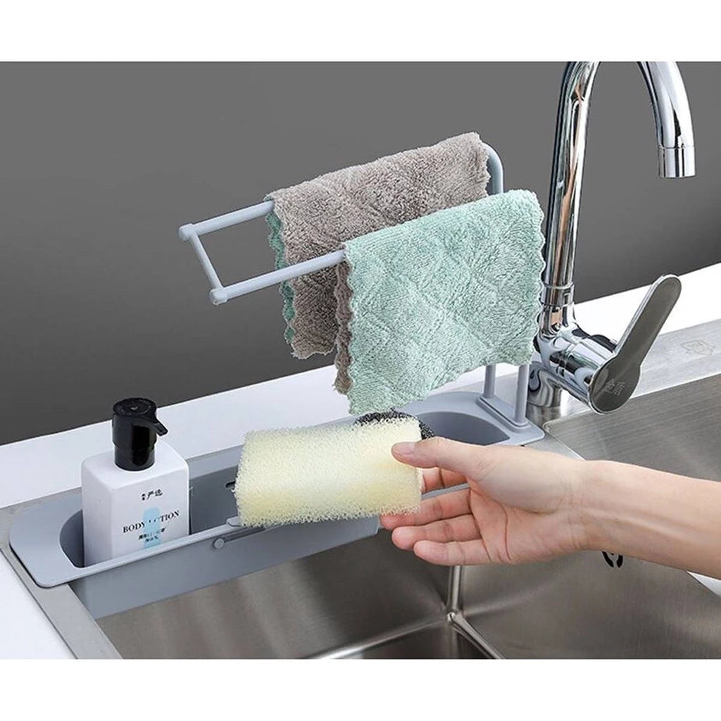 Suporte Organizador para Pia de Cozinha – Ajustável e Compacto