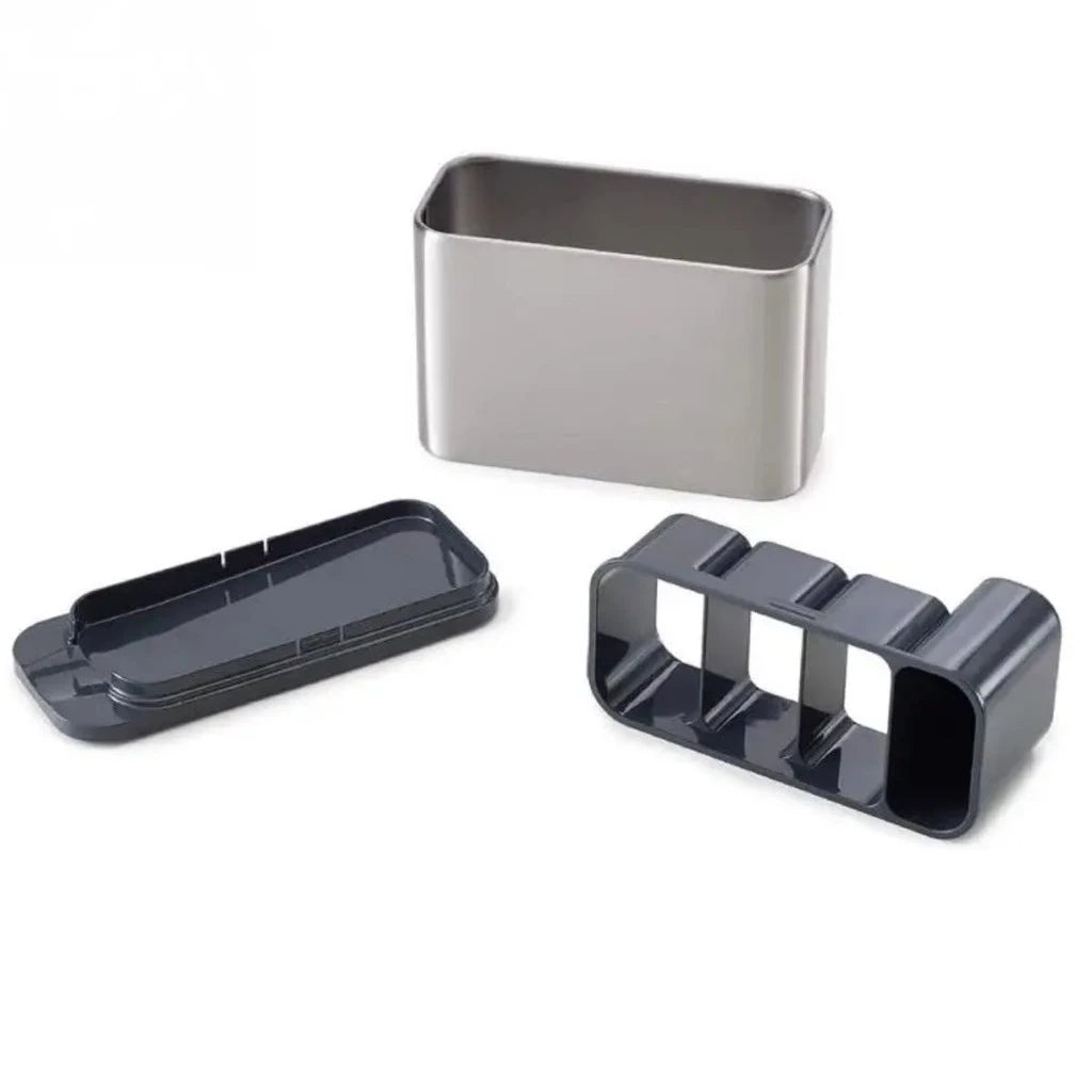 Suporte de Aço Inox para Talheres – Drenagem Rápida e Organizada