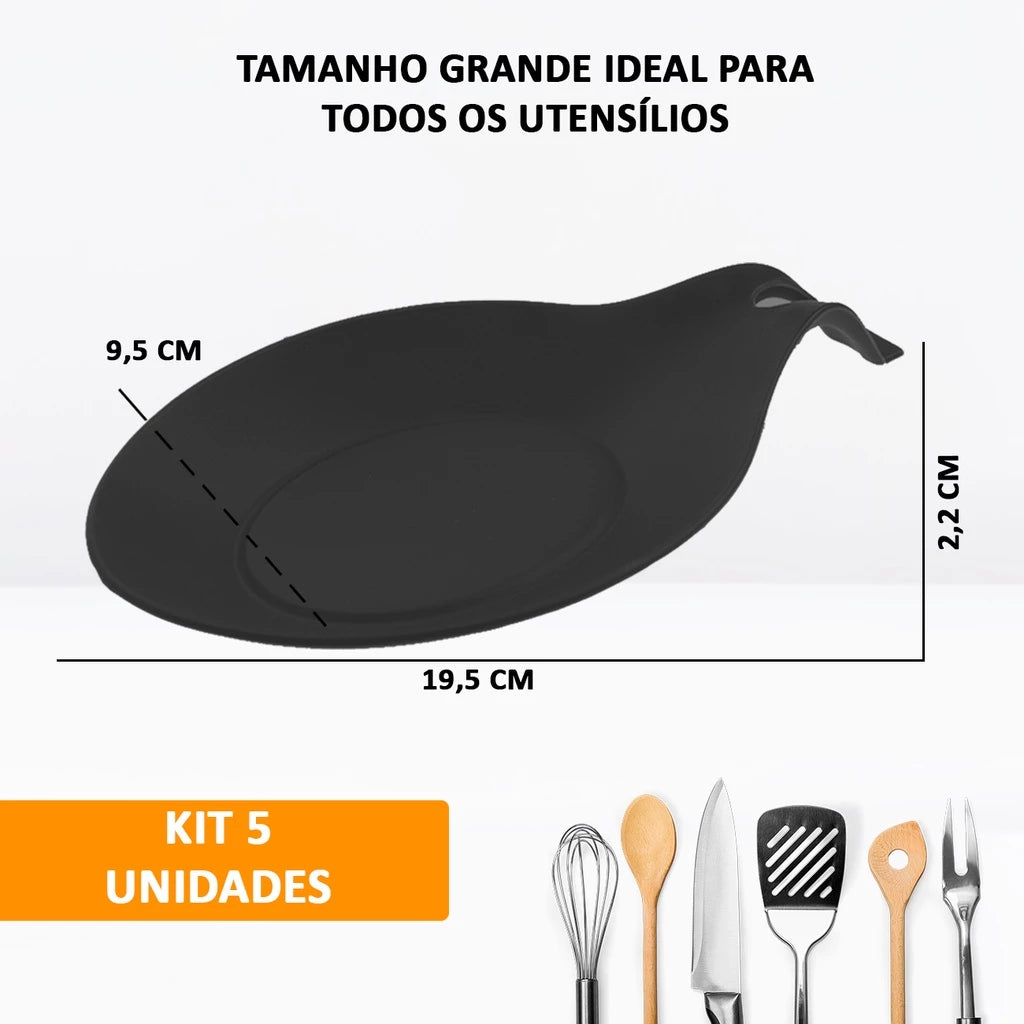 Suporte de Silicone para Talheres – Kit 5 Peças para Cozinha