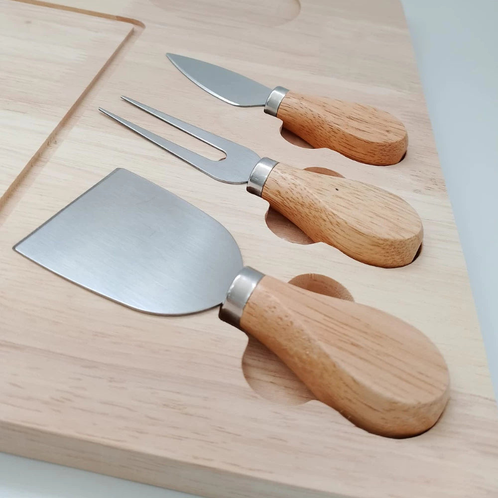 Tábua para Frios e Petiscos 39cm com Conjunto de Talheres
