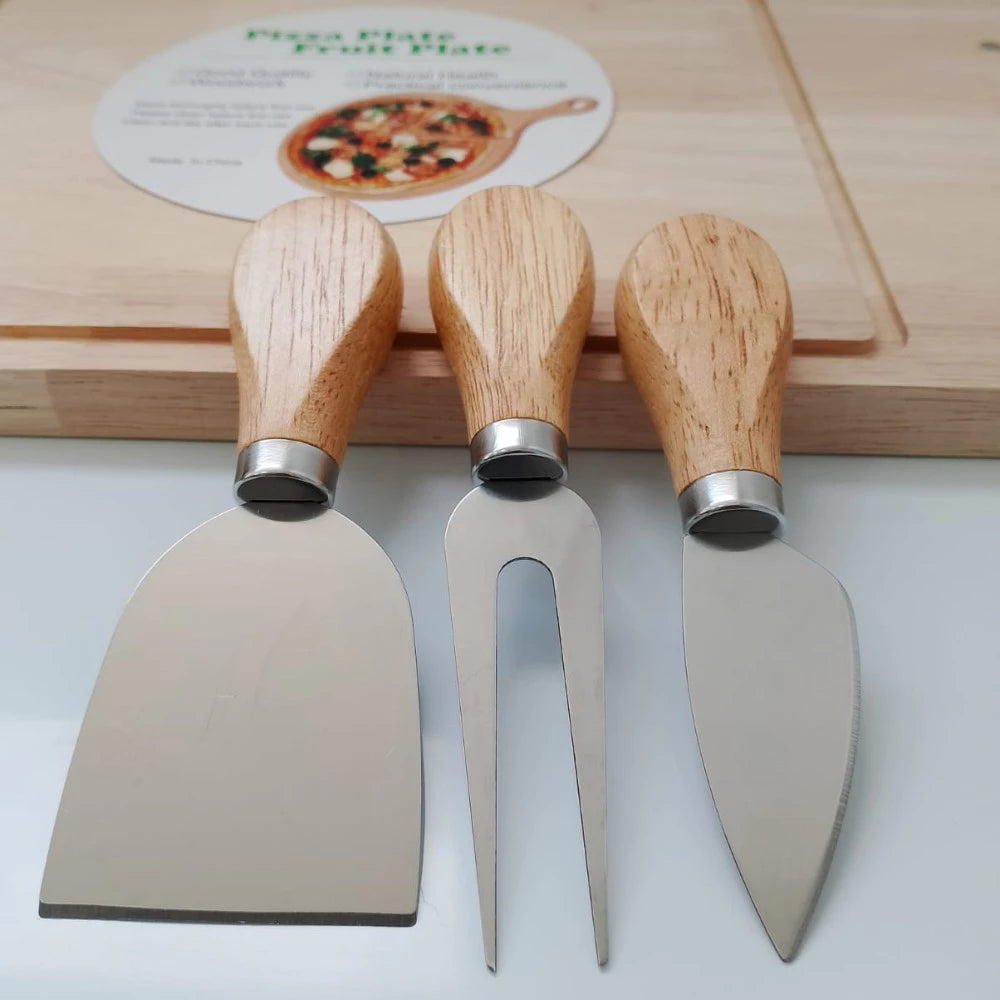 Tábua para Frios e Petiscos 39cm com Conjunto de Talheres