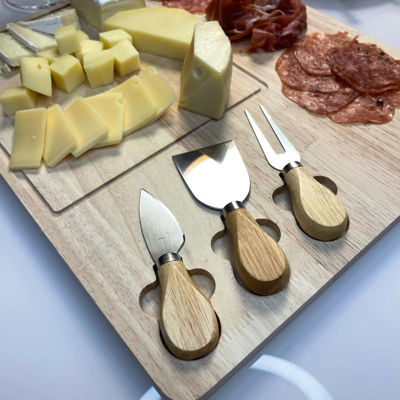 Tábua para Frios e Petiscos 39cm com Conjunto de Talheres