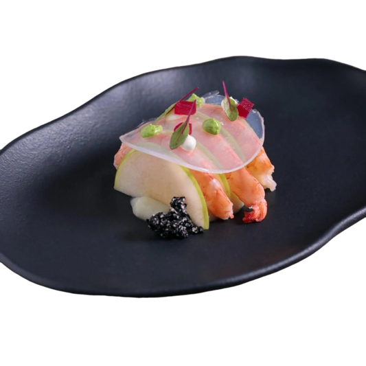 Travessa Oval Bio Preto Matte 30cm para Servir Porto Brasil