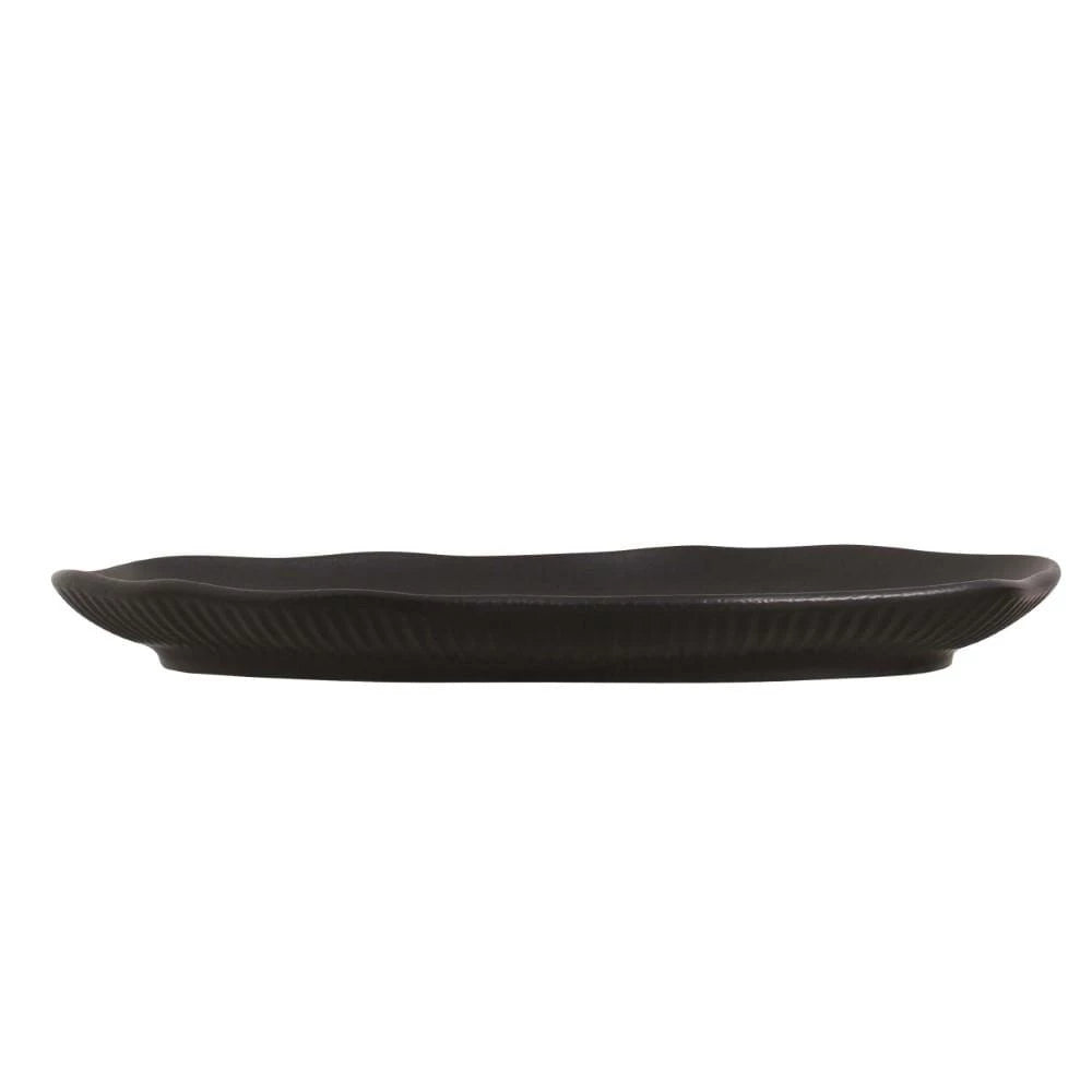Travessa Oval Bio Preto Matte 30cm para Servir Porto Brasil