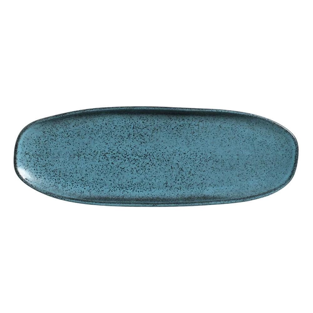 Travessa Oval Orgânico Night Sky 36cm Cerâmica Premium