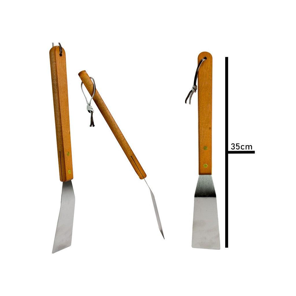 Kit Churrasco Premium 10 Peças com Cabo de Madeira