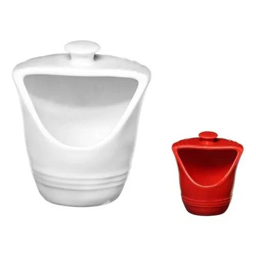 Saleiro de Porcelana 185ml Luxo Stone com Design Exclusivo