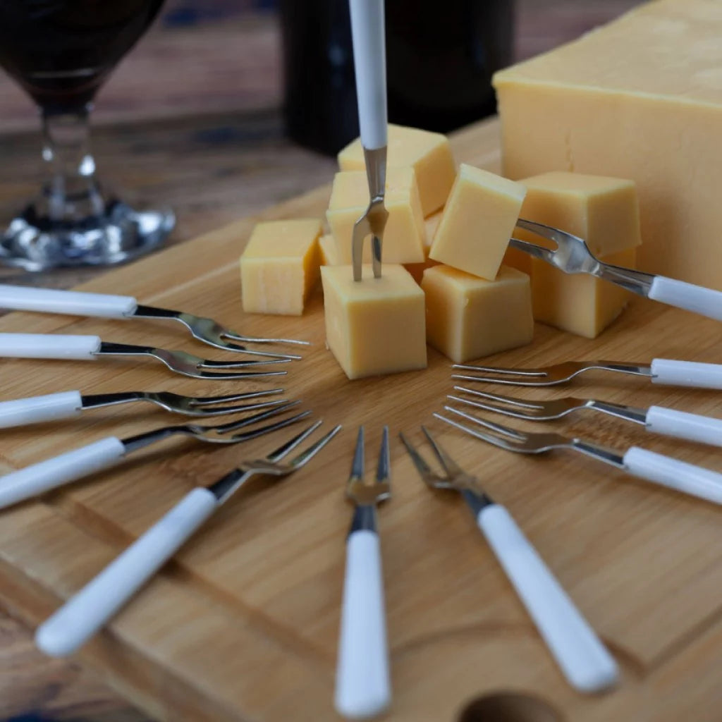 Kit Completo de Petisqueira com Ramekin e Garfinhos para Queijos