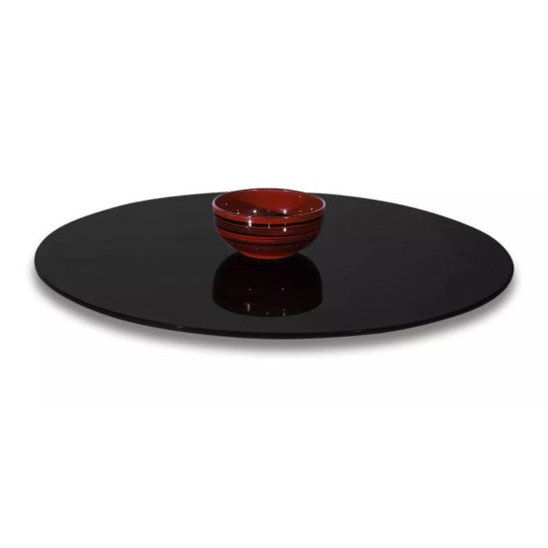 Prato Giratório de Vidro para Centro de Mesa Moderno
