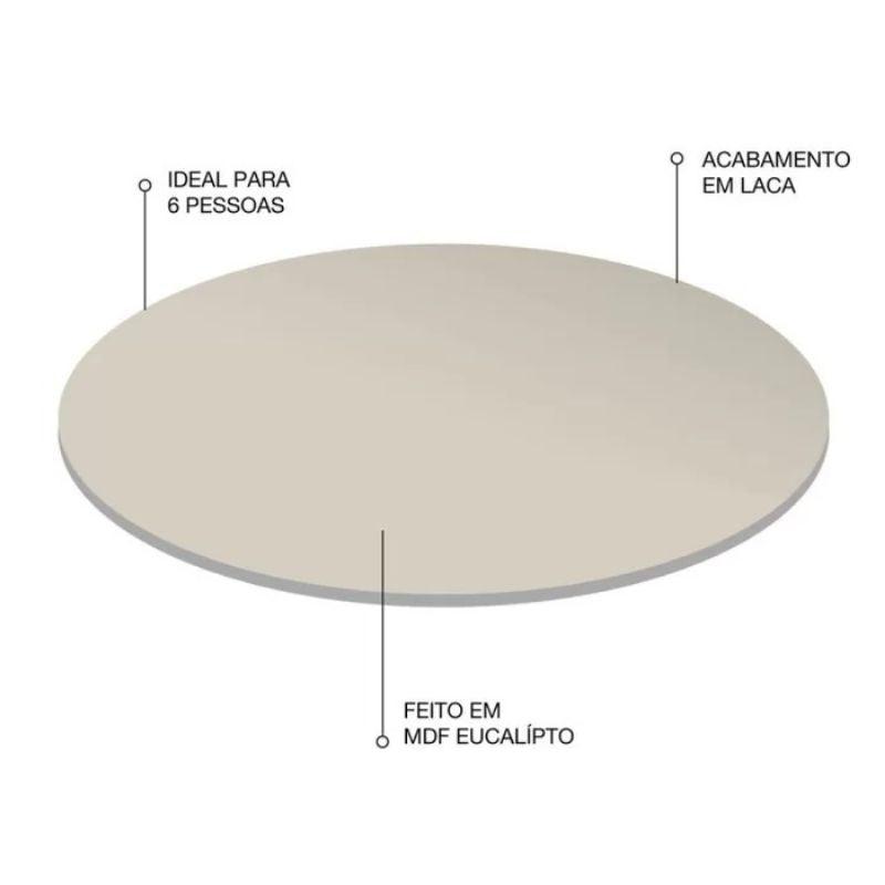 Prato Giratório de Vidro para Centro de Mesa Moderno