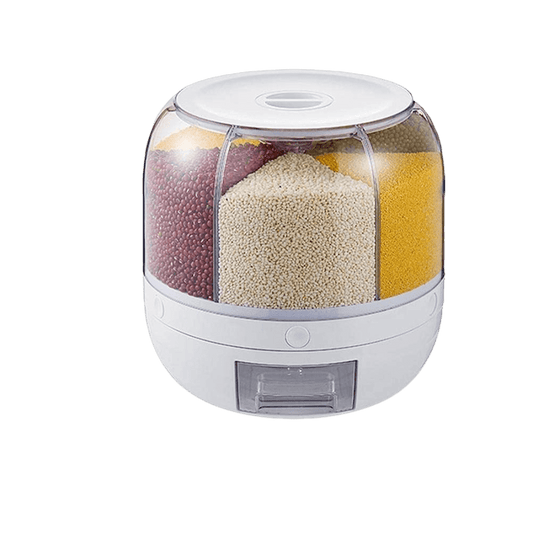 Dispensador de Grãos Giratório para Armazenamento Eficiente