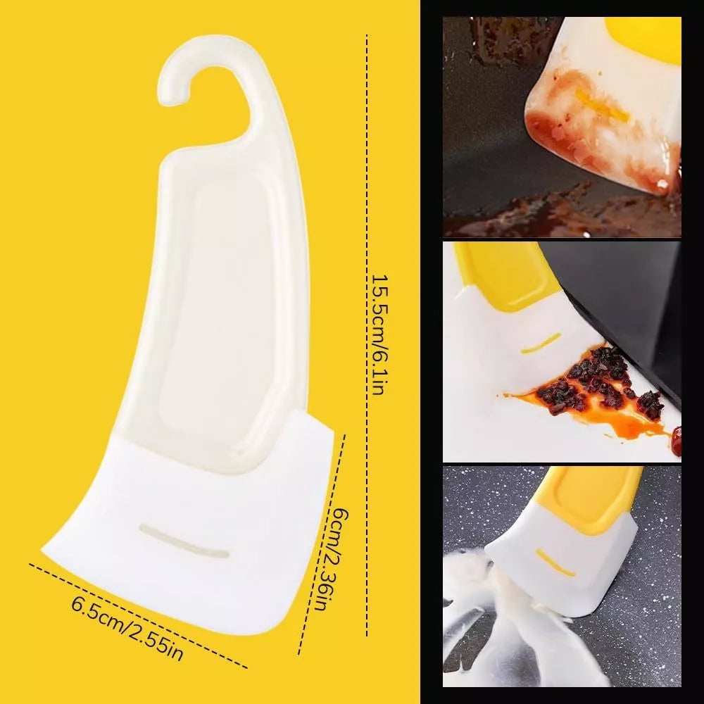 Kit de Raspador de Silicone Amarelo - Limpeza e Cozinha