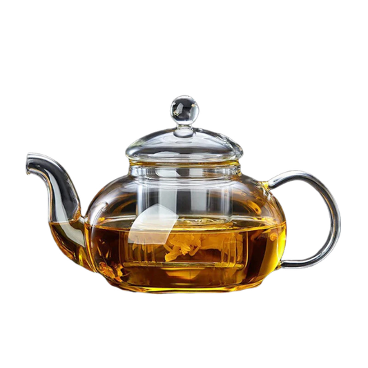 Chaleira de Vidro Premium com Coador Resistente ao Calor