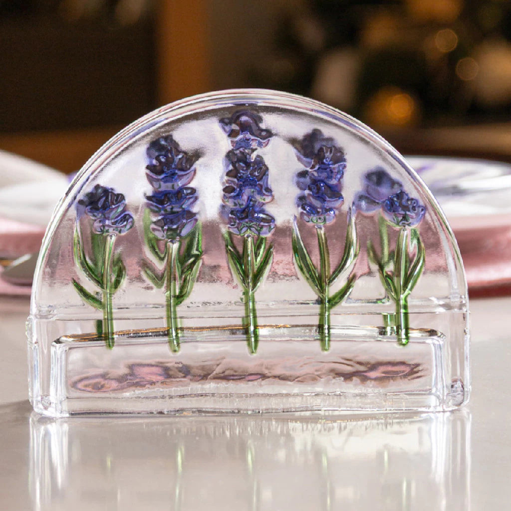 Porta Guardanapos de Cristal Lavanda Lyor
