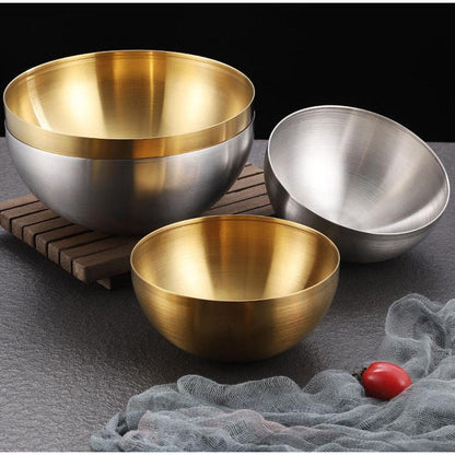 Tigela bowl, aço inox dourado, aço inox prata, tigela inox, bowl dourado, bowl prata, tigela 15cm, tigela 20cm, tigela de mesa, bowl sofisticado