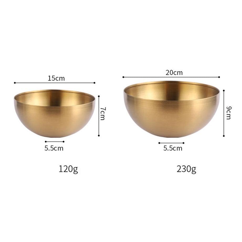 Tigela bowl, aço inox dourado, aço inox prata, tigela inox, bowl dourado, bowl prata, tigela 15cm, tigela 20cm, tigela de mesa, bowl sofisticado