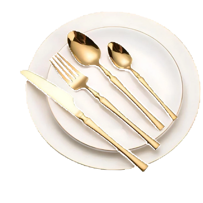 Conjunto de Talheres Ocidentais Premium Aço Inox 24 Peças
