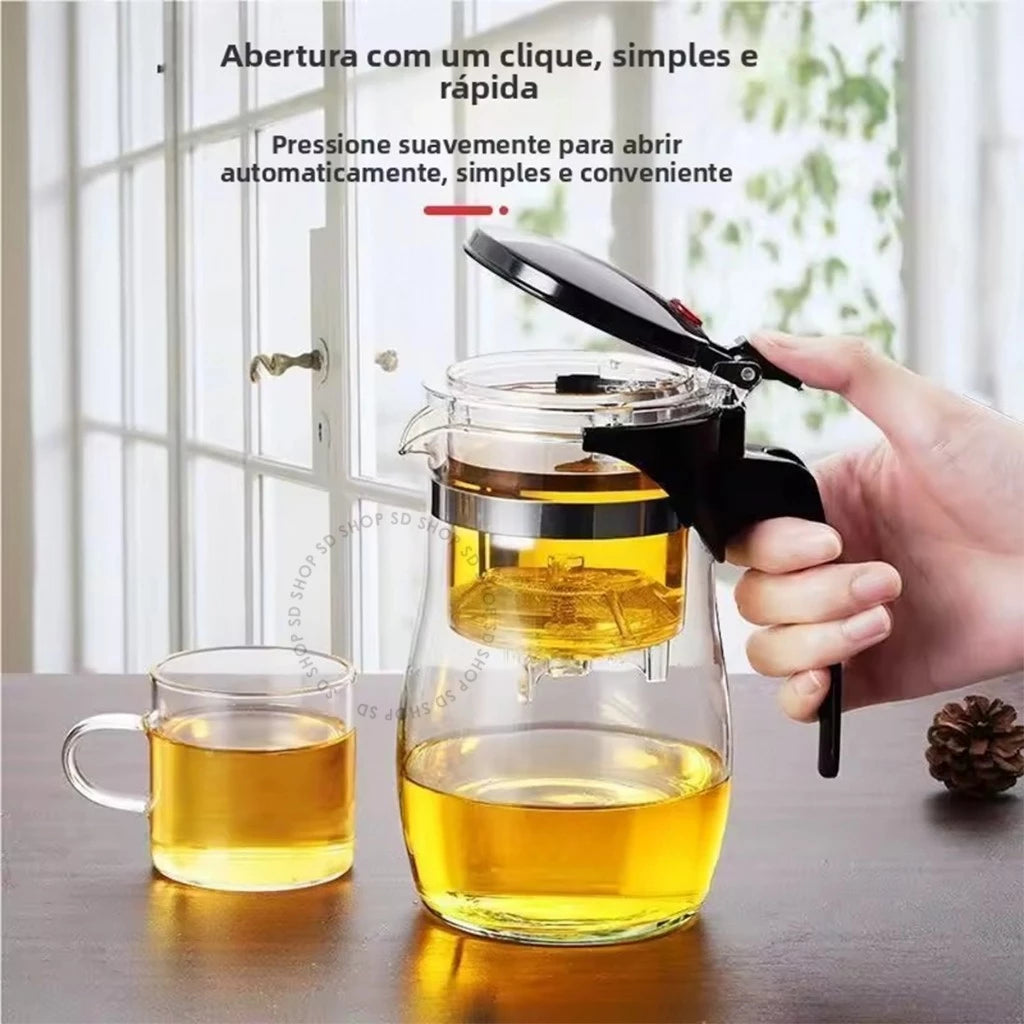 Bule de Vidro para Chá 900ml com Infusor