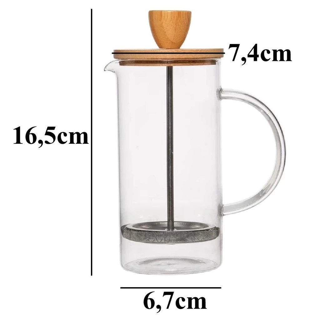 Cafeteira Prensa Francesa de Vidro 350ml e 600ml