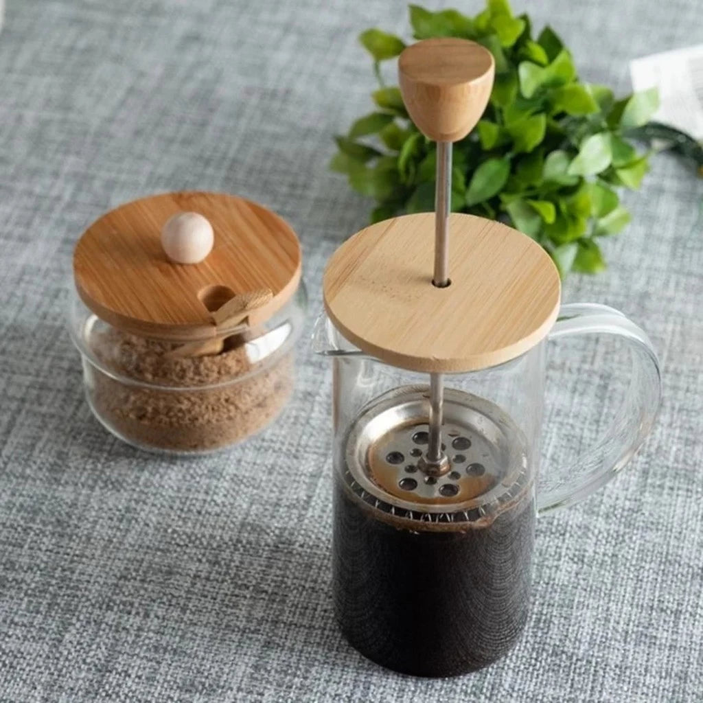 Cafeteira Prensa Francesa de Vidro 350ml e 600ml