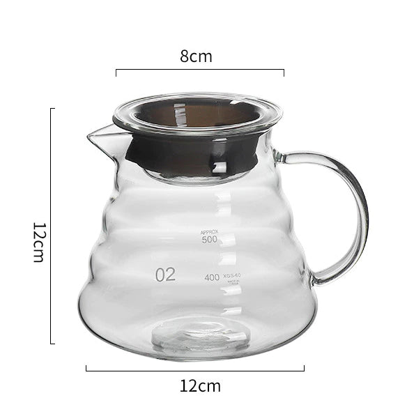 Cafeteira de Vidro 600ml com Tampa e Filtro