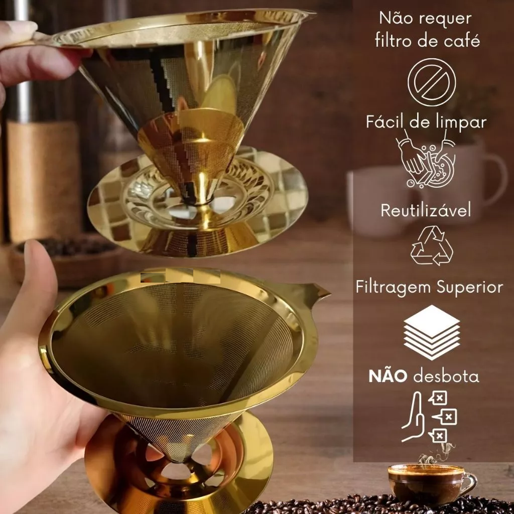 Coador de Café Inox Reutilizável 102/103