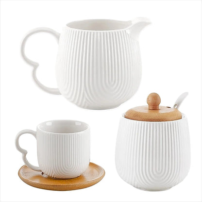 Conjunto Café Oásis 4 Xícaras 90ml com Açucareiro e Cremeira