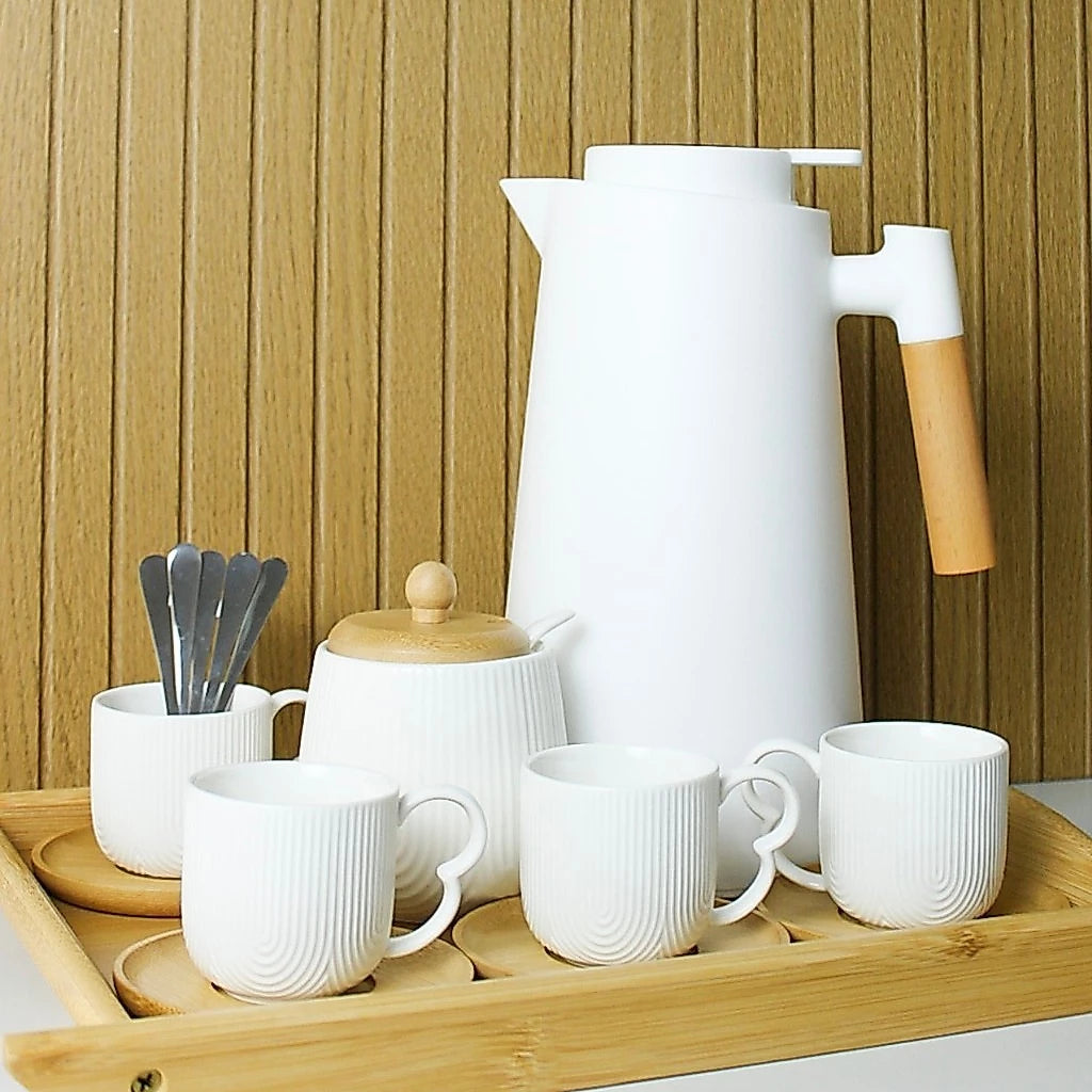 Conjunto Café Oásis 4 Xícaras 90ml com Açucareiro e Cremeira